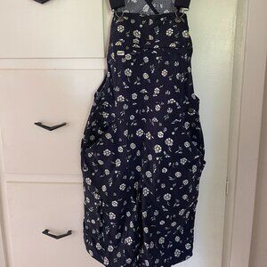 Duluth Trading Women's Heirloom Gardening Bib Overalls Shorts XXS Daisy Print